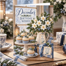 Dezember Cupcake Geburtstag Winter Floral Geburtst