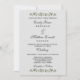 Dezember Ferien Winter Hochzeit Lässige Einladung
