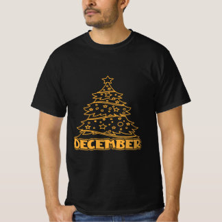 "Dezember" Festliches Weihnachtsbaum-Feiertags-T-S T-Shirt