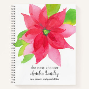 Dezember-Geburtsblumen-Journal Weihnachtsstern Notizbuch