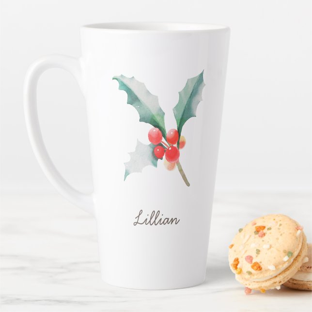 Dezember Geburtsmonat Blume Holly Milchtasse (Beispiel)