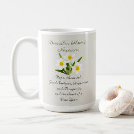 Dezember Geburtsmonat Blume Narcissus Elegante Kaffeetasse