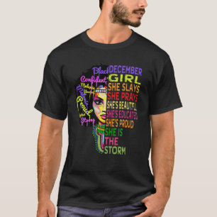 Dezember Geburtstag Königin für Frauen Schwarze Mä T-Shirt