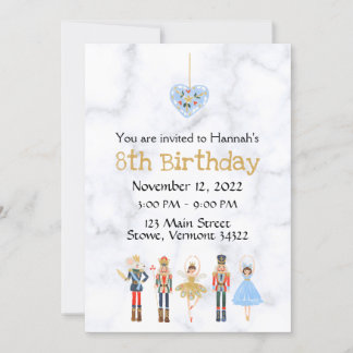 Dezember Geburtstag Nutcracker Einladung