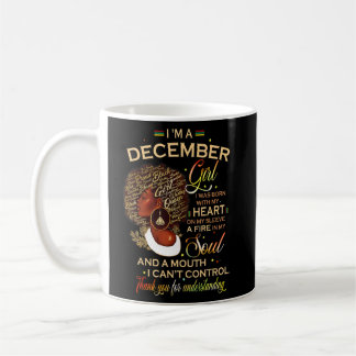 Dezember Girl Birthday Melanin Afro Queen für Blac Kaffeetasse