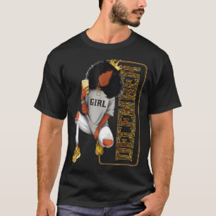 Dezember Girl Birthday Melanin Afro Queen für Blac T-Shirt