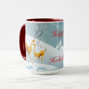 Dezember Happy Holidays Winter Scene Tasse
