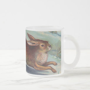 Dezember-Hasen-Frost-Tasse Mattglastasse