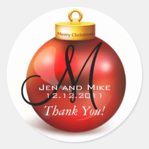 Dezember Hochzeit Danke Ihnen Stickers