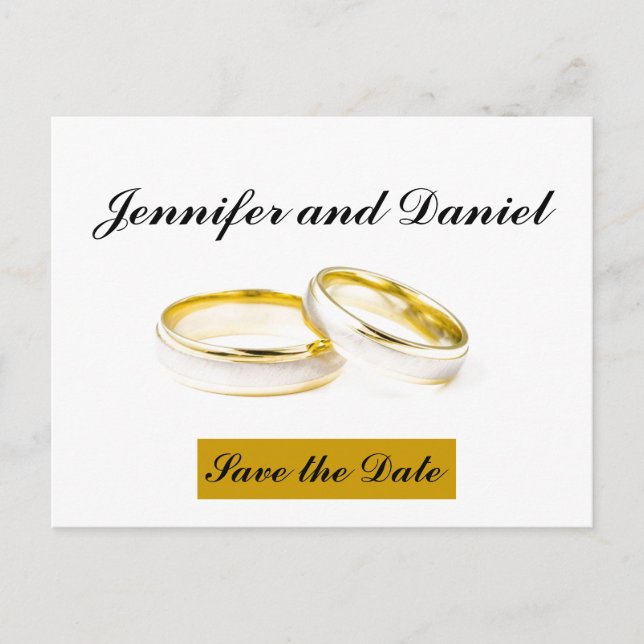 Dezember Hochzeit Speichern Sie das Datum Ankündig Ankündigungspostkarte (Vorderseite)