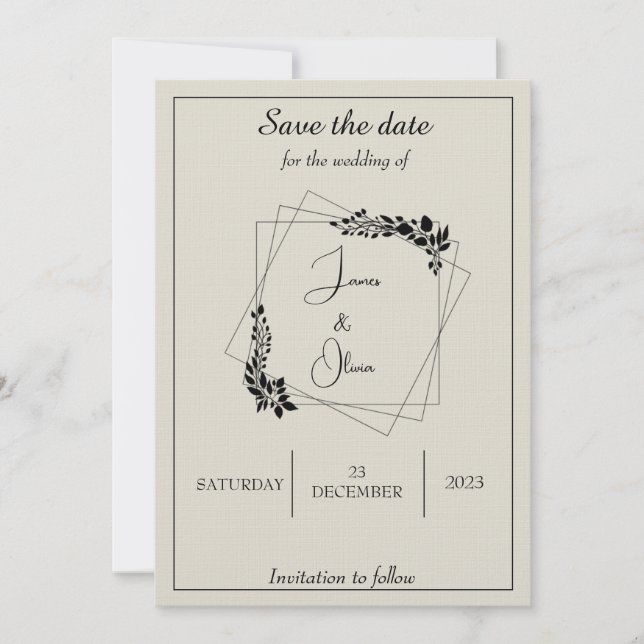 "Dezember-Liebe" Save the Date Einladung (Vorderseite)