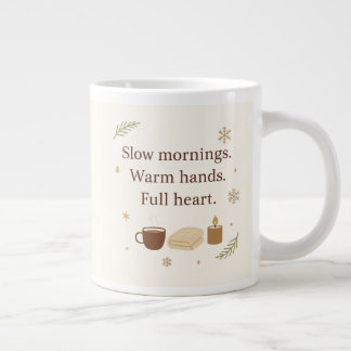 Dezember Morgen | Langsame Morgen. Warme Hände.  Jumbo-Tasse