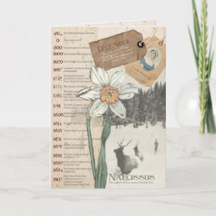 Dezember Narcissus Geburtskarte Karte