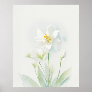 Dezember Narcissus Geburtstagsfeier Blume Poster