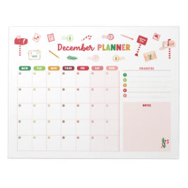 Dezember Planer Weihnachtskalender Notizblock