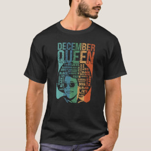 Dezember Queen Birth Month Celebrate Black Faith T-Shirt