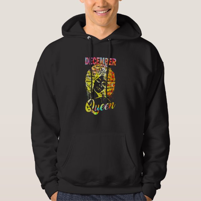 Dezember Queen Black Women Afro Natural Hair Afric Hoodie (Vorderseite)