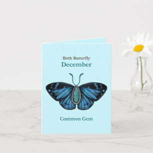 Dezember Türkis Common Gem Schmetterling Kunst Karte