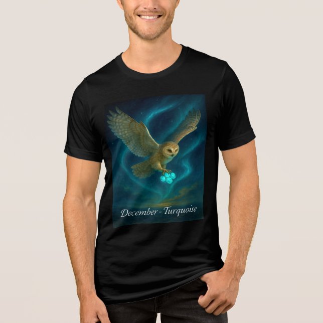 Dezember Türkis - Himmelskugel Tri-Blend Shirt (Vorderseite)
