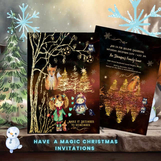 Dezember zur Erinnerung an die Aufmunterung Folieneinladung (Make it December to remember Foil Invitation)