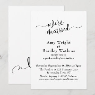 Dezent Elegante Typografie Nachhochzeitfeier Einladung