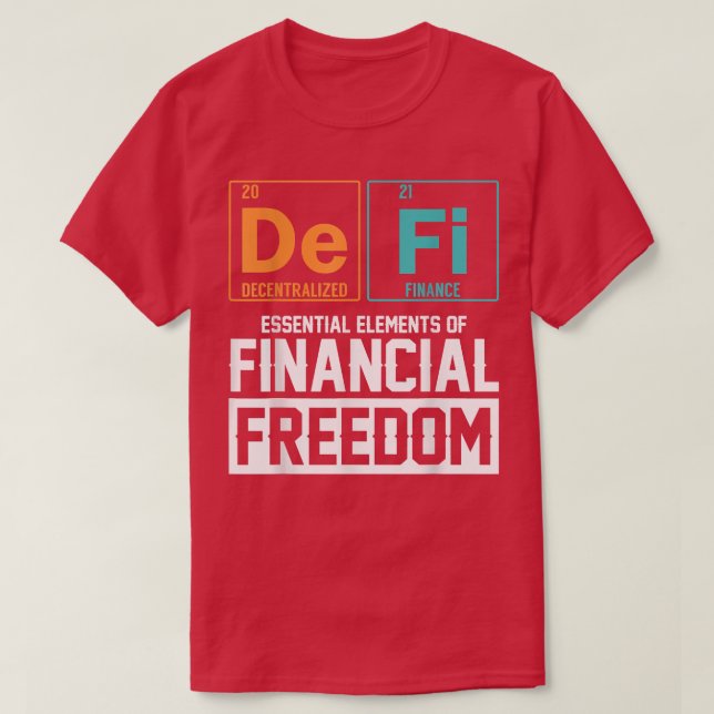 Dezentralisierte Finanzelemente T-Shirt (Design vorne)