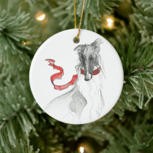Dezzoi Scott Russian Red Borzoi Weihnachtsschmuck