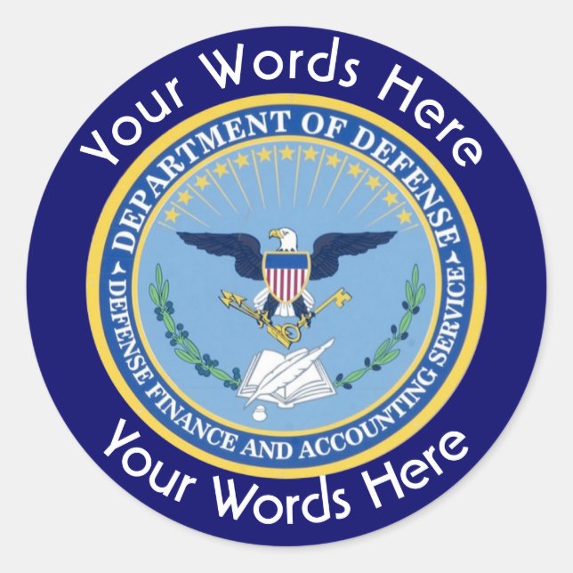 DFAS-Aufkleber "Defence Finance Accounting Service Runder Aufkleber (Vorderseite)