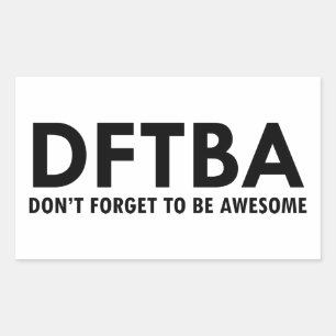 DFTBA RECHTECKIGER AUFKLEBER
