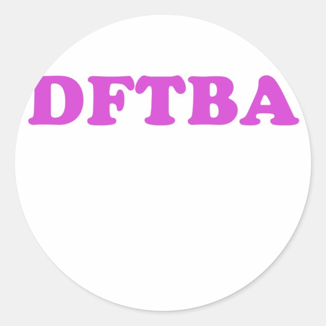 DFTBA RUNDER AUFKLEBER (Vorderseite)