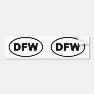 DFW Dallas Fort Worth Autoaufkleber