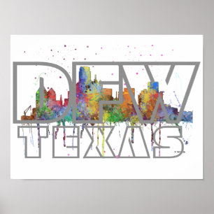 DFW TEXAS - Plakat
