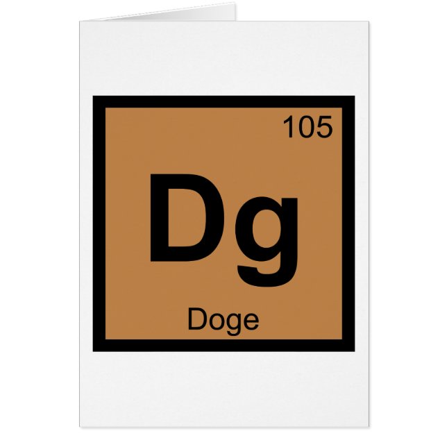 Dg - Doge Meme Chemistry Periodic Table Symbol (Vorne)