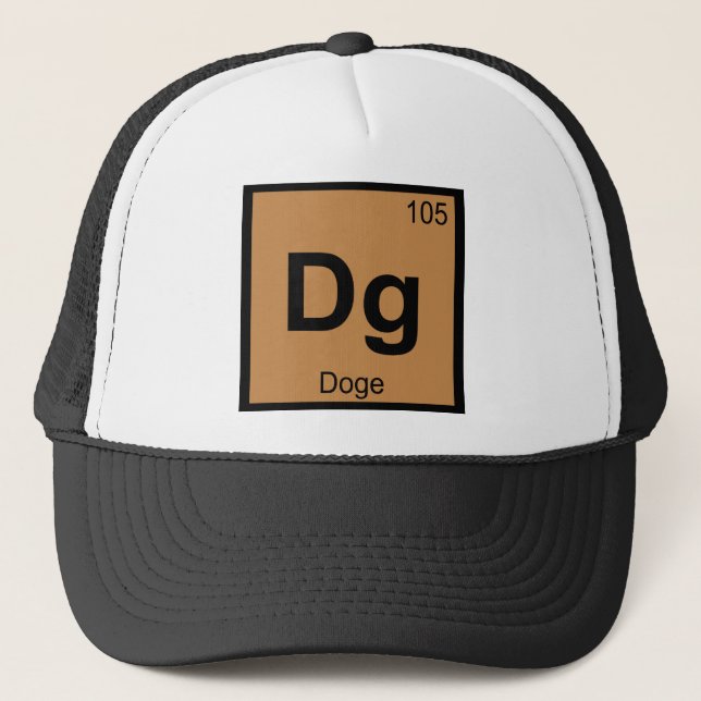 Dg - Doge Meme Chemistry Periodic Table Symbol Truckerkappe (Vorderseite)
