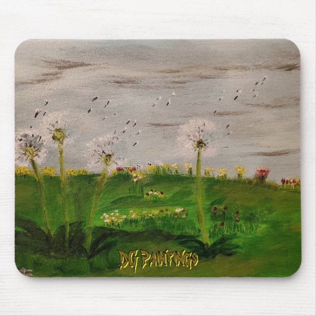 DG-Gemälde Löwenzahnfeld Mousepad (Vorne)