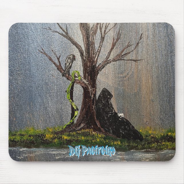 DG-Gemälde Ruhender Sensenmann Mousepad (Vorne)
