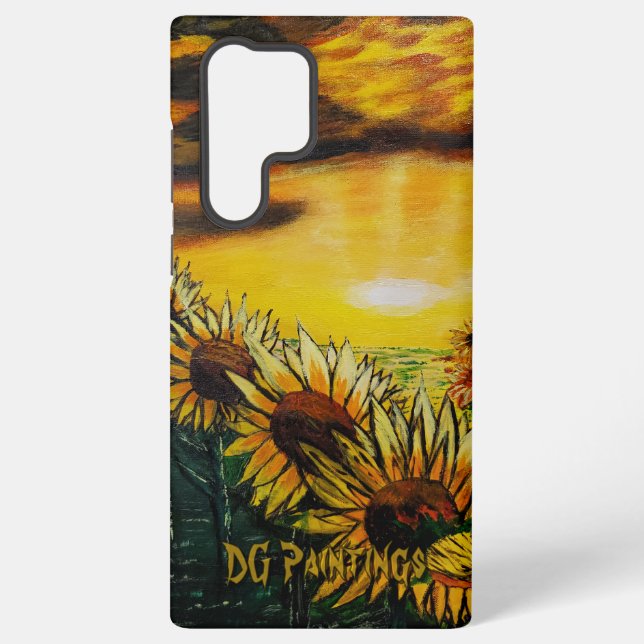 DG-Gemälde Sonnenblumenfelder Handyhülle Samsung Galaxy Hülle (Rückseite)