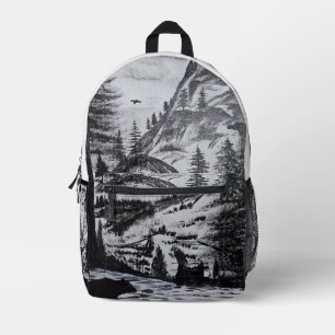 DG-Gemälde Wilde Berge Bedruckter Rucksack