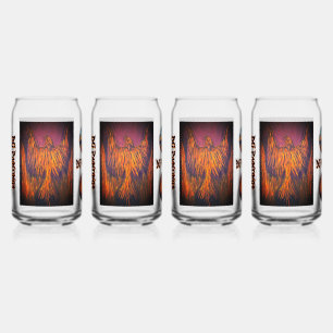 DG Paintings Feuer Phoenix Trinkset Dosenglas
