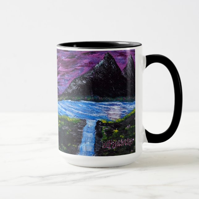 DG Paintings Full Moon Flower Valley Tasse (Rechts)