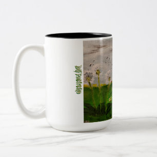 DG Paintings Löwenzahnfeld Zweifarbige Tasse