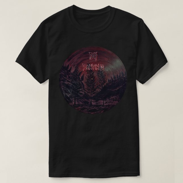 DG Paintings Maroon Forest T-Shirt (Design vorne)