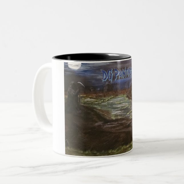 DG Paintings Sensenmann-Mug Zweifarbige Tasse (Vorderseite Links)