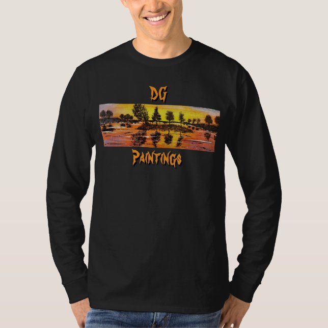 DG Paintings Sunset reflections long sleeve (2) T-Shirt (Vorderseite)