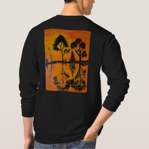 DG Paintings Sunset Reflexionen lange Ärmel T-Shirt