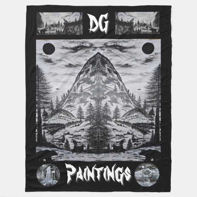 DG Paintings Wild Mountain Blanket Fleecedecke (Vorderseite)