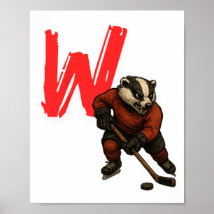 Dger Eishockey gefrorene Umgrenzungen Madison Coll Poster