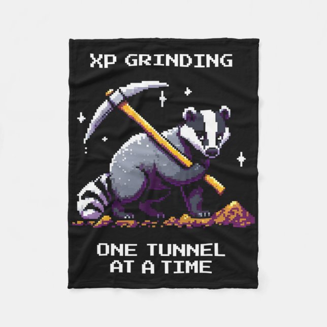 Dger Tunnel Pixel Gamer Stil  Fleecedecke (Vorderseite)