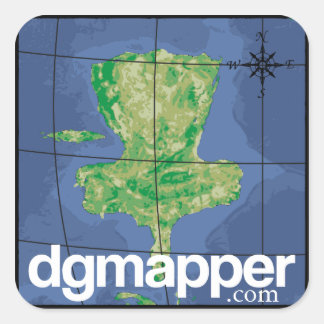 DGMapper.com Quadratischer Aufkleber