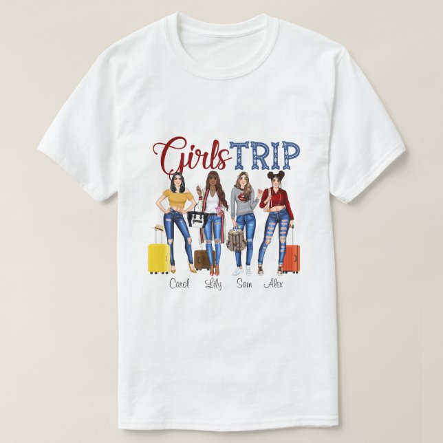 DH Personalisiert Girls Trip Shirt, Reisegeschenk  T-Shirt (Design vorne)